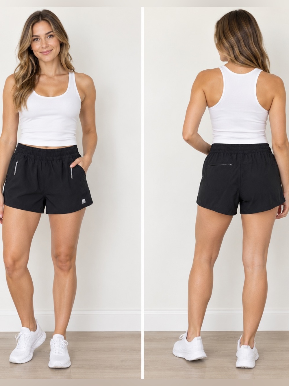 Vuori Dash Shorts Women’s Large Black 3” Running Athletic Shorts VW367
